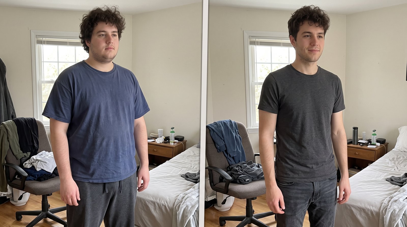 Antes e depois - Lucas